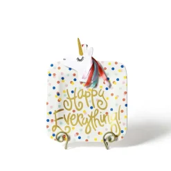 Table Decor^Happy Everything Happy Dot Mini Square Entertaining Platter By !
