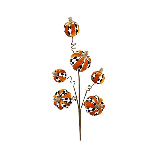 Sprays^Liberty Floral Harlequin Pumpkin Spray
