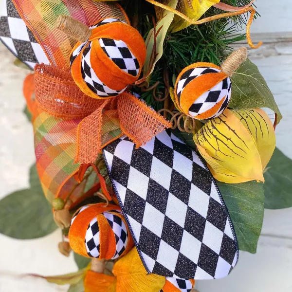 Floral^Liberty Floral Harlequin Pumpkin Spray