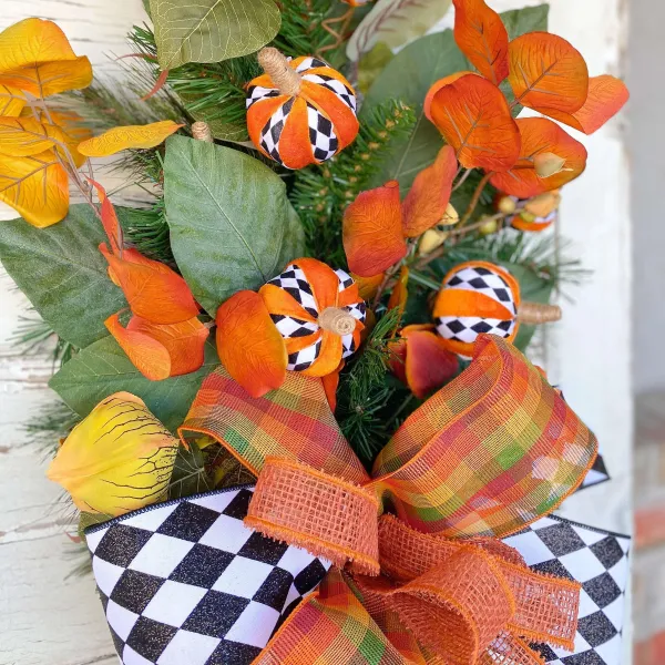 Floral^Liberty Floral Harlequin Pumpkin Spray