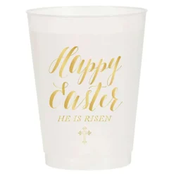Party Diy^Sip Hip Hooray He Is Risen Frosted Cups