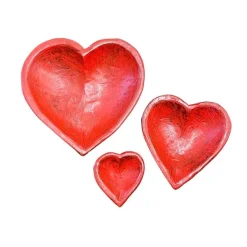 Decorative Containers^Forever Green Art Heart Dough Bowl, Red