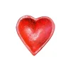 Table Decor^Forever Green Art Heart Dough Bowl, Red
