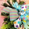 Spring Ribbon^Farrisilk Herringbone Multicolored Stripes 2.5"X10Yd