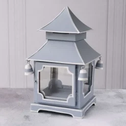 Table Decor^Beatriz Ball Holiday Pagoda Lantern, Blue