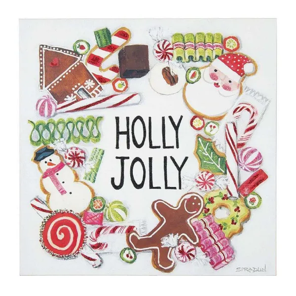 Table Decor^The Round Top Collection Holly Jolly Wreath Gallery Art