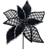 Floral^Liberty Floral Houndstooth Poinsettia Pick