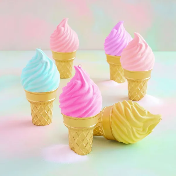 Figurines^Glitterville Ice Cream Cone Tabletop Display By