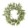 Wreaths^RAZ Iced Laurel Leaf Mini Wreath, 14"