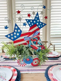 Table Decor^The Round Top Collection Independence Ribbon Mini Gallery Art