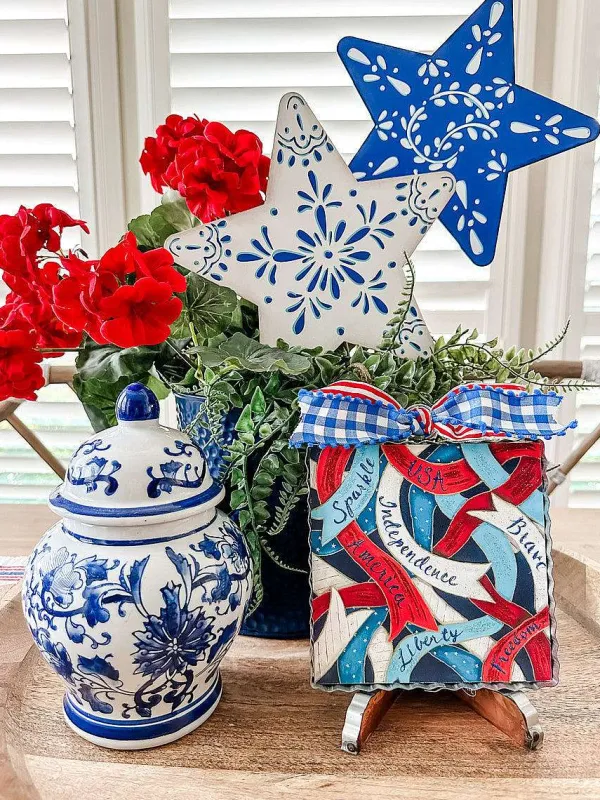 Wall Decor^The Round Top Collection Independence Ribbon Mini Gallery Art