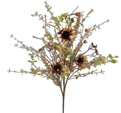 Sprays^Liberty Floral Ivory Sunflower Berry Filler Bush