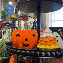 Table Decor^Transpac Jack-O-Lantern Bowl