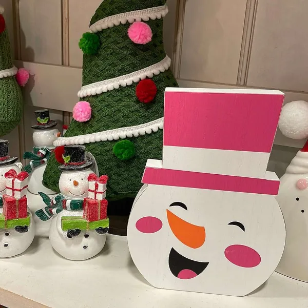 Figurines^Transpac Jolly Snowman D Cor