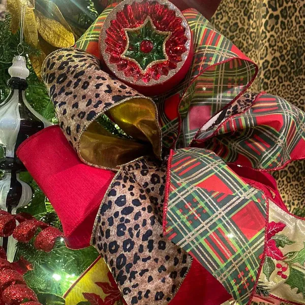 Ribbon^Farrisilk Jungle Leopard Ribbon, 4"X10Yd