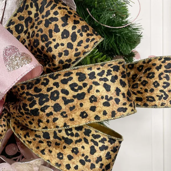 Ribbon^Farrisilk Jungle Leopard Ribbon, 4"X10Yd