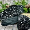 Ribbon^D. Stevens Kaleidoscopic Sequin Black Ribbon, 2.5" X 10Yd