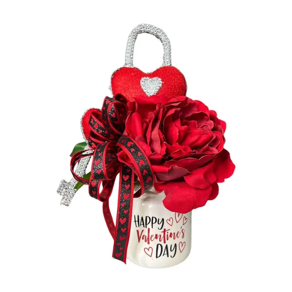 Creations^* Key To My Heart Valentine Arrangement