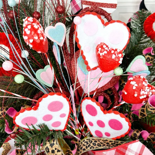 Picks^Liberty Floral Layered Pastel Heart Pick