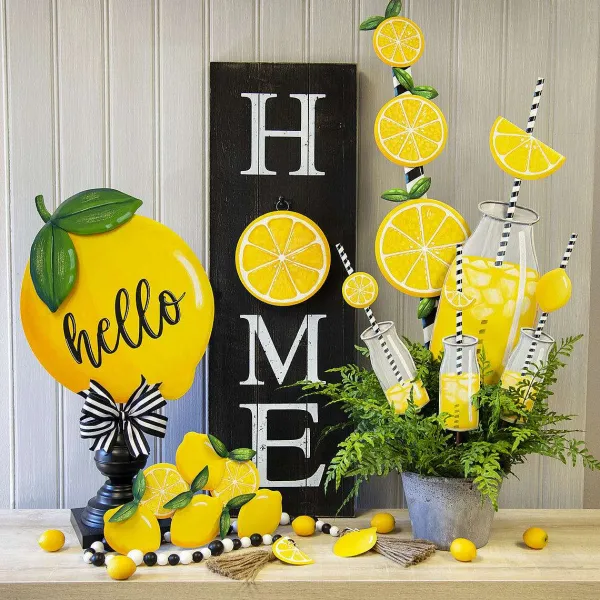 Table Decor^The Round Top Collection Lemon Charm