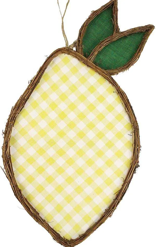 Signs^Craig Bachman Lemon Fabric Grapevine Door Design