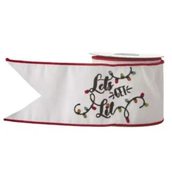Ribbon^RAZ Lets Get Lit Wired Ribbon 4"X10Yd