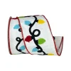 Ribbon^RAZ Light Strand Embroidered Ribbon 4"X10Yd