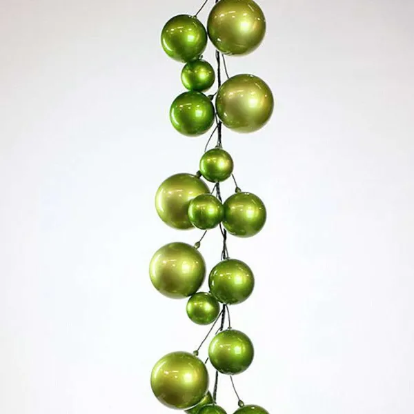 Spring^Farrisilk Lime Green Ball Garland, 10'