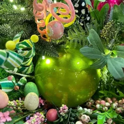 St. Patrick's Day^Farrisilk Lime Green Candy Apple Ball Ornament, 8"