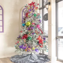 Mardi Gras^Farrisilk Lime Green Candy Apple Ball Ornament, 4"