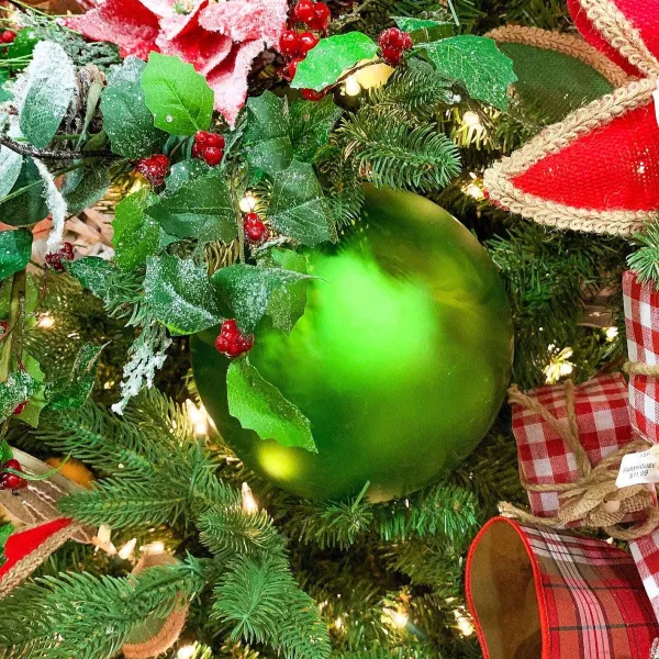 St. Patrick's Day^Farrisilk Lime Green Matte Ball Ornament, 8"