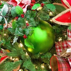 Mardi Gras^Farrisilk Lime Green Matte Ball Ornament, 8"