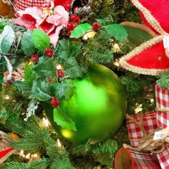 Mardi Gras^Farrisilk Lime Green Matte Ball Ornament, 4"