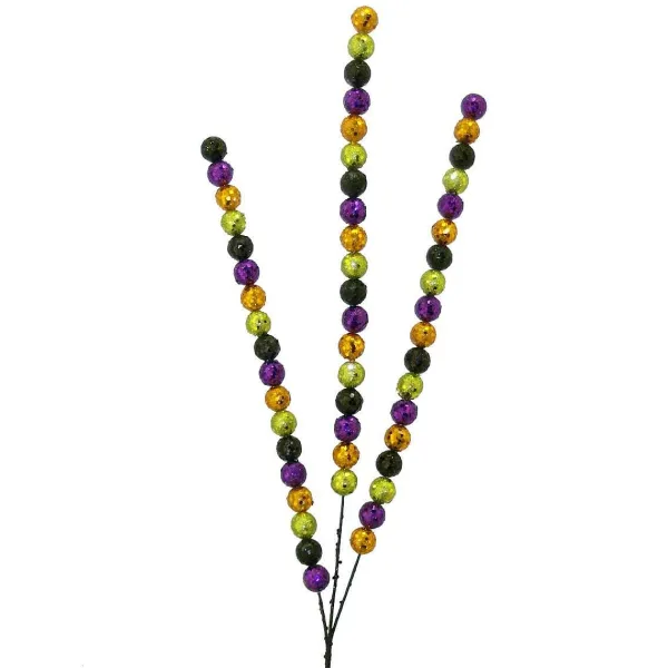 Floral^Liberty Floral Lime Green, Orange, Black & Purple Glitter Ball Spray