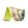 Ribbon^Farrisilk Lime Whimsy Hippie Ribbon, 2.5" X 10Yd