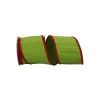 Spring Ribbon^Reliant Ribbon Lime With Red Border Ribbon, 4" X 5Yd