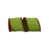 Ribbon^Reliant Ribbon Lime With Red Border Ribbon, 4" X 5Yd