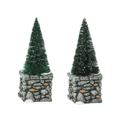 Table Decor^Department 56 Limestone Topiaries, Dept. 56 Village