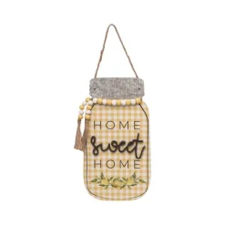 Door Decor^Transpac Look On The Bright Side Mason Jar D Cor
