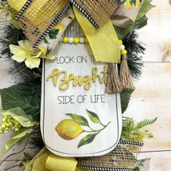 Hanging Decor^Transpac Look On The Bright Side Mason Jar D Cor