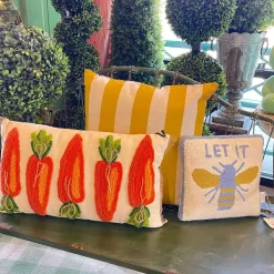 Pillows^RAZ Loop And Knot Carrot Lumbar Pillow