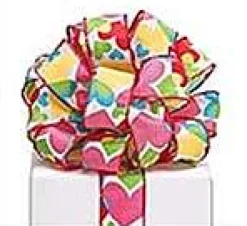 Ribbon^Burton & Burton Luv Color Heart Ribbon, 1.5" X 20Yd