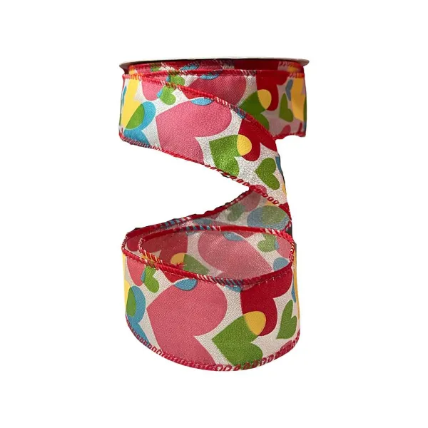 Ribbon^Burton & Burton Luv Color Heart Ribbon, 1.5" X 20Yd
