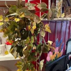 Table Decor^Liberty Floral Maple Leaves Hanging Bush