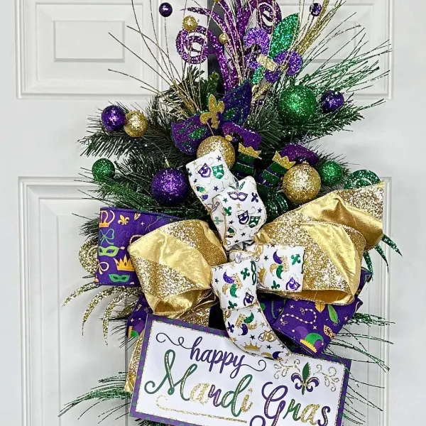 Ribbon^D. Stevens Mardi Gras Purple Ribbon, 4" X 10Yd