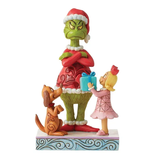 Figurines^Department 56 Max And Cindy Giving Gift To Grinch Figurine, Dept. 56 Village
