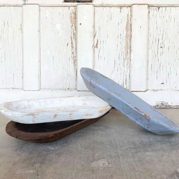 Table Decor^Forever Green Art Medium Carved Dough Bowl
