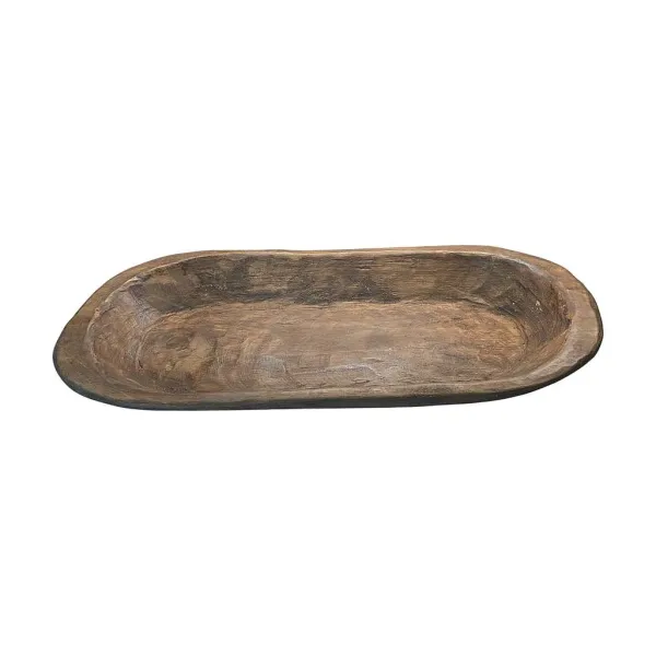 Decorative Containers^Forever Green Art Medium Carved Dough Bowl