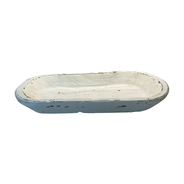 Decorative Containers^Forever Green Art Medium Carved Dough Bowl