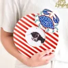 Table Decor^Coton Colors Medium Stripe Mini Round Frame By Happy Everything
